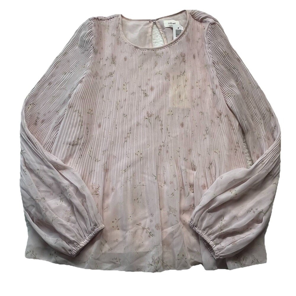 Wilfred Aritzia Blouse Womens S Pink Daydreamer Floral Ethereal Boho Lagenlook